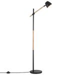 Nordlux Theo Floor Lamp Metal and Wood Black | Suitable for GU10