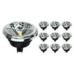 Multipack 10x Noxion Lucent LED Spot GU10 AR111 15W 850lm 40D - 930 Warm White | Best Colour Rendering - Dimmable - Replaces 100W
