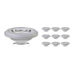 Multipack 10x Noxion Lucent LED Spot G53 AR111 7.4W 450lm 24D - 930 Warm White | Best Colour Rendering - Dimmable - Replaces 50W