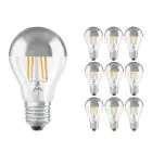 Multipack 10x Ledvance CLASSIC LED E27 Pear Filament Clear 6.5W 650lm - 827 Extra Warm White | Replaces 50W