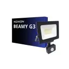 Noxion LED Floodlight Beamy G3.1 Black 30W 3300lm 110D - 840 Cool White | IP65 - Motion and Light Sensor - Symmetrical 
