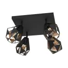 Eglo Ceiling Light Carlton 7 Steel Black Copper | IP20 - Suitable for 4x E27 