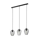 Eglo Pendant Newtown Steel Black | IP20 - Suitable for 3x E27 